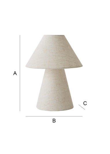 ValueLights Gigi Tapered Linen Table Lamp