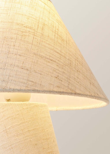 ValueLights Gigi Tapered Linen Table Lamp