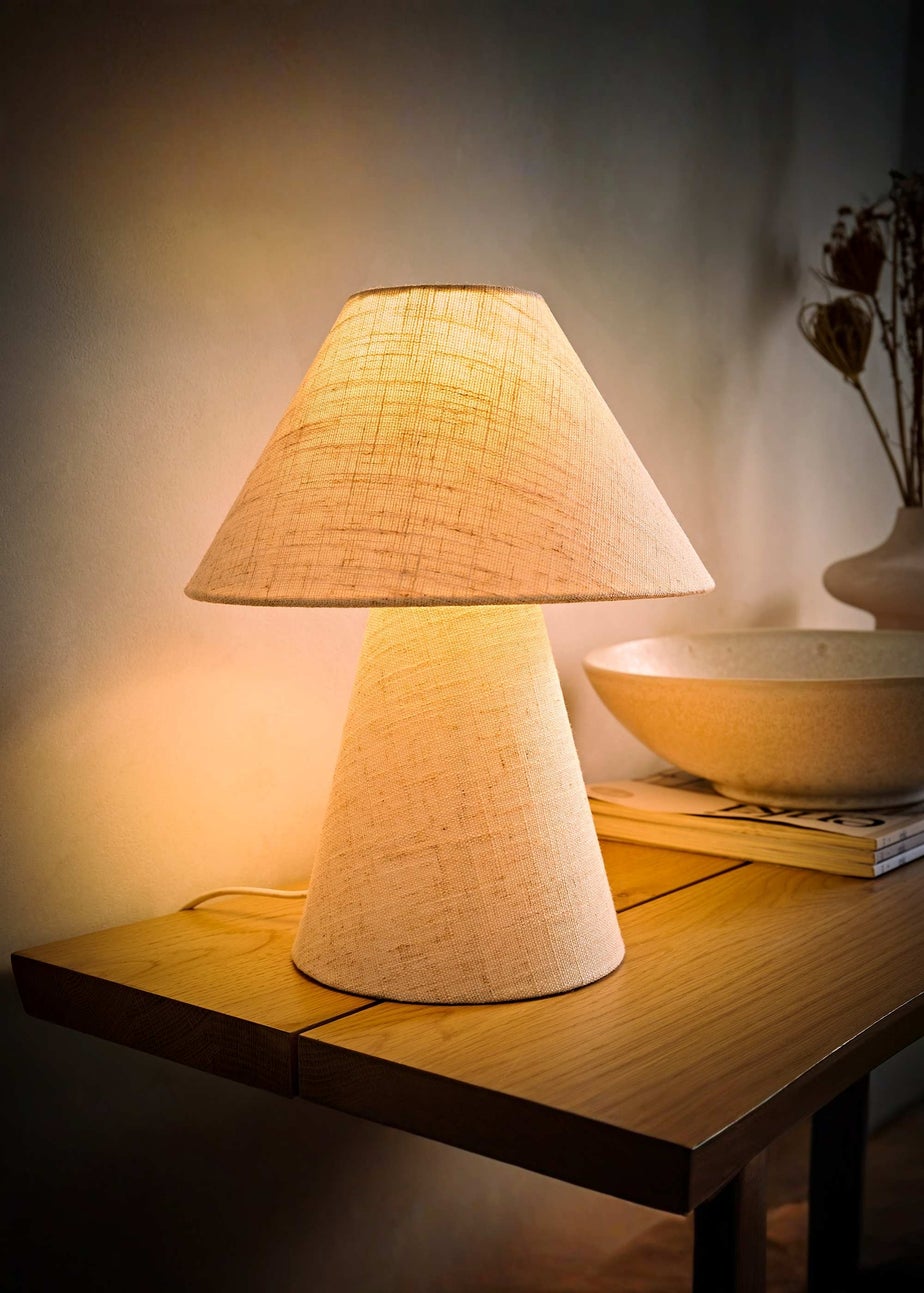 ValueLights Gigi Tapered Linen Table Lamp