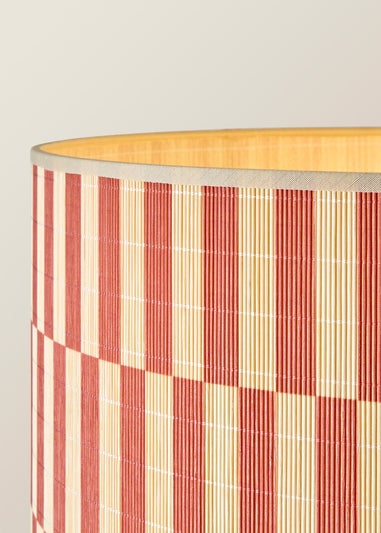 ValueLights Morrigan Natural Floor Lamp with Orange Bamboo Lampshade