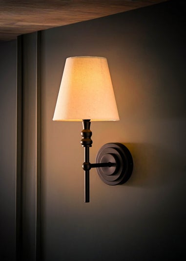 ValueLights Pair of Maggie Black Wall Lights