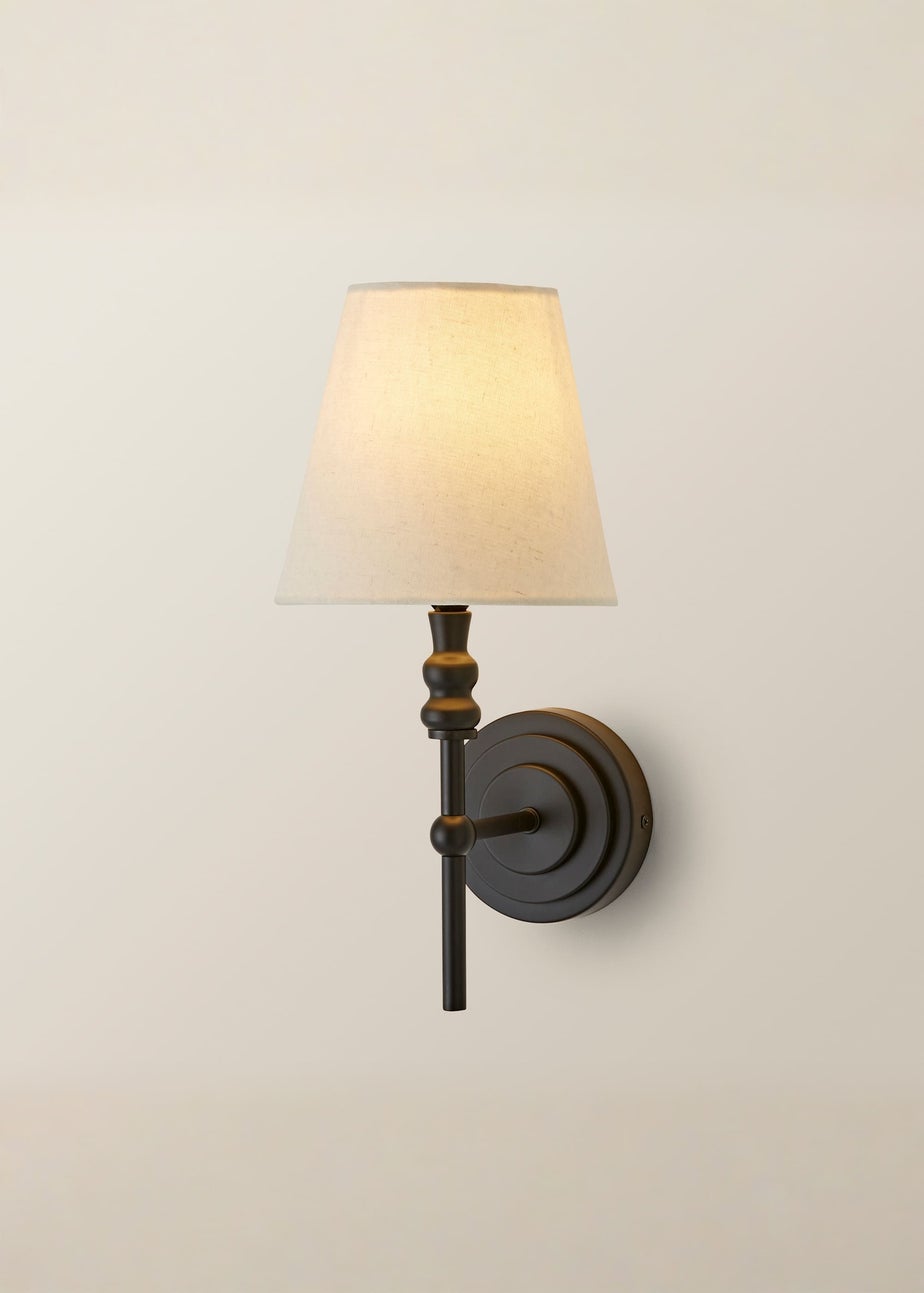 ValueLights Pair of Maggie Black Wall Lights
