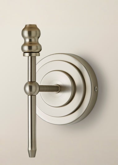 ValueLights Pair of Maggie Brushed Chrome Wall Lights