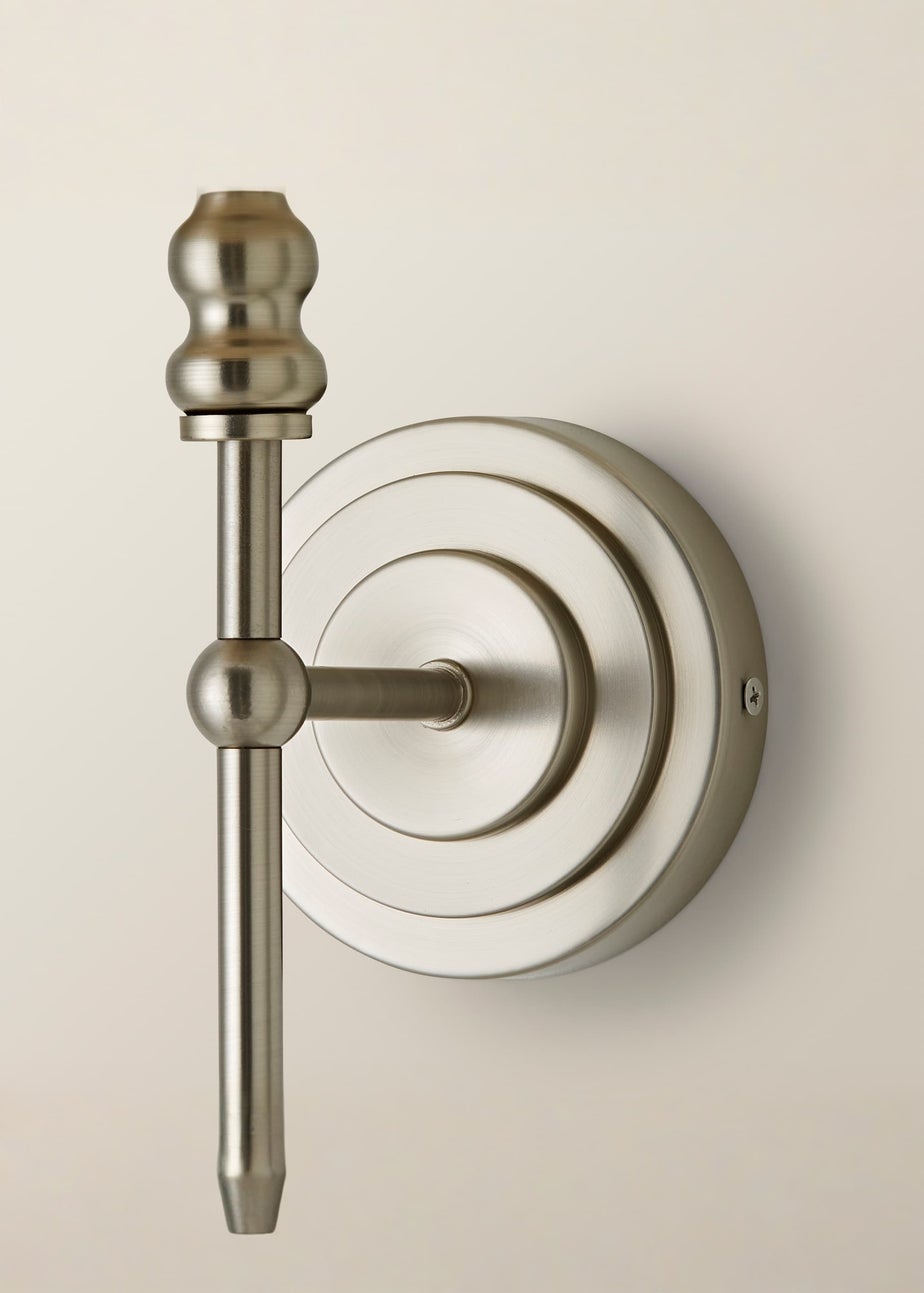 ValueLights Pair of Maggie Brushed Chrome Wall Lights