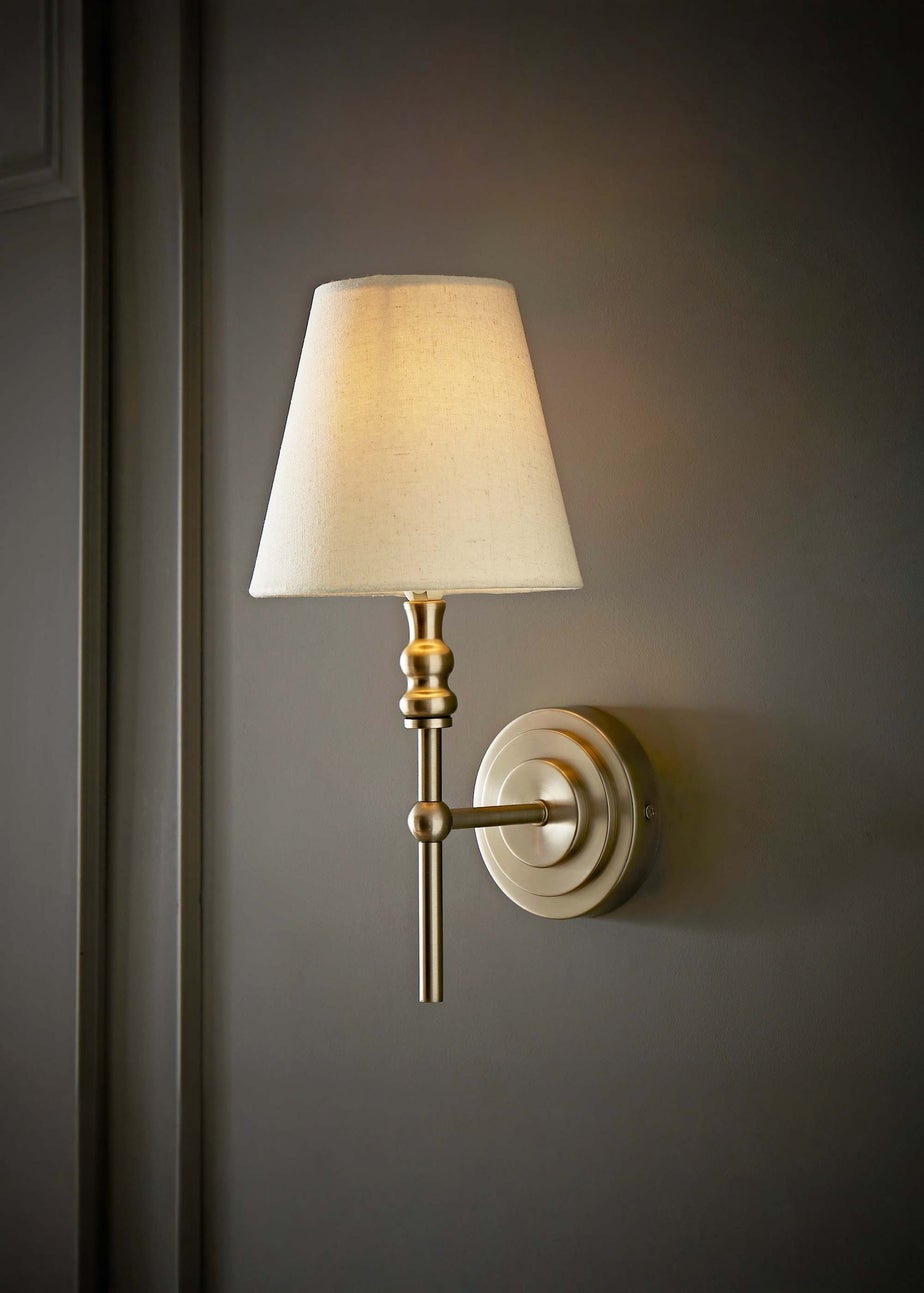 ValueLights Pair of Maggie Brushed Chrome Wall Lights