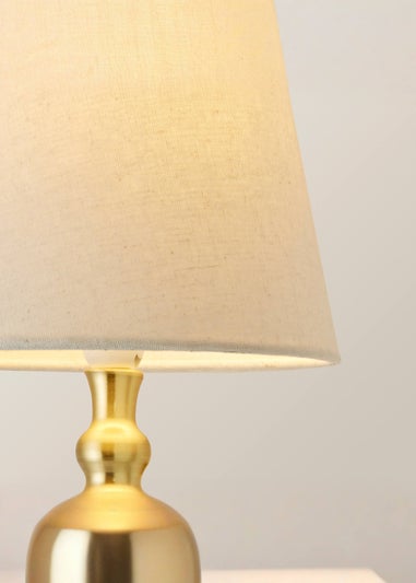 ValueLights Pair of Maggie Brushed Gold Wall Lights