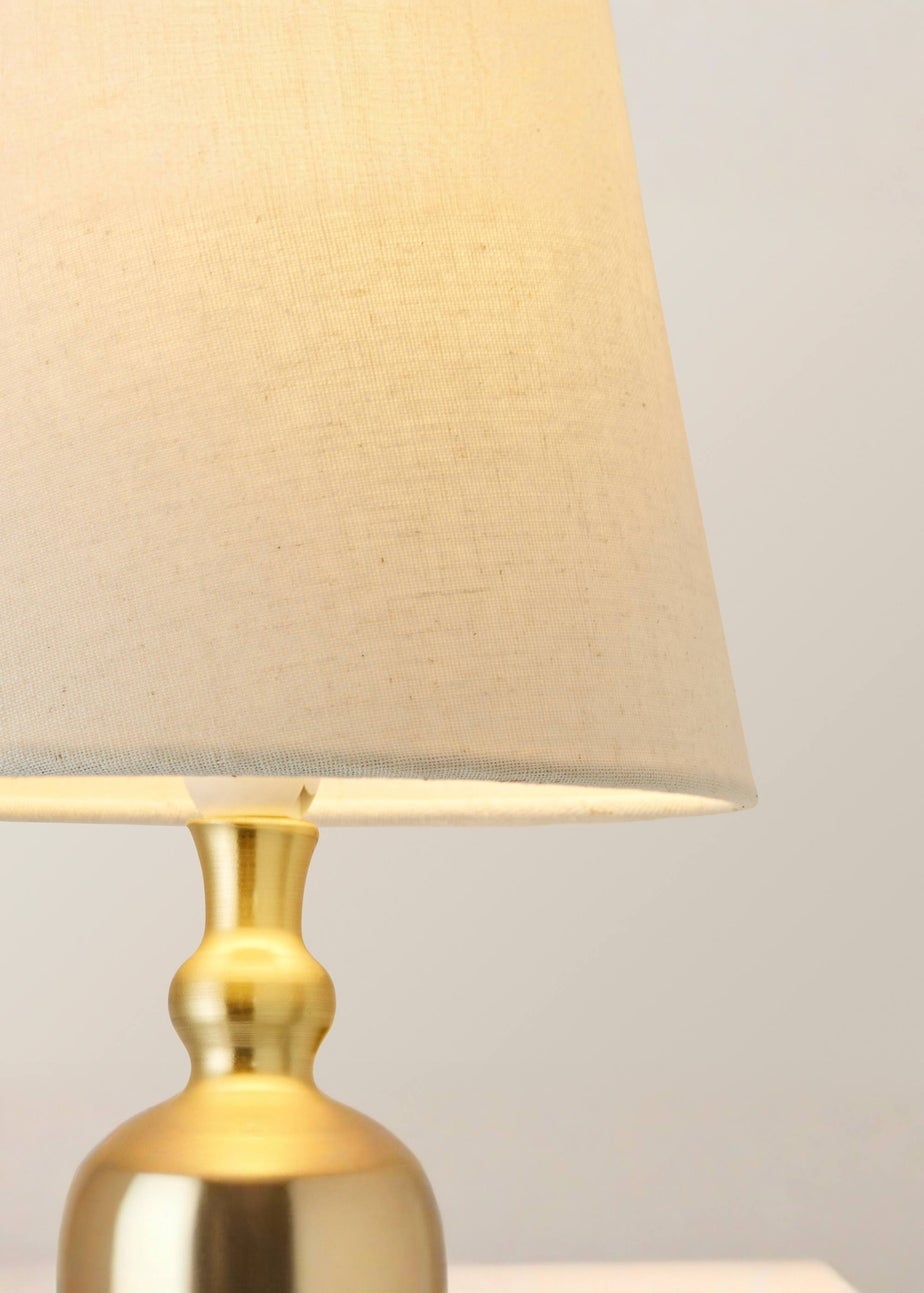 ValueLights Pair of Maggie Brushed Gold Wall Lights