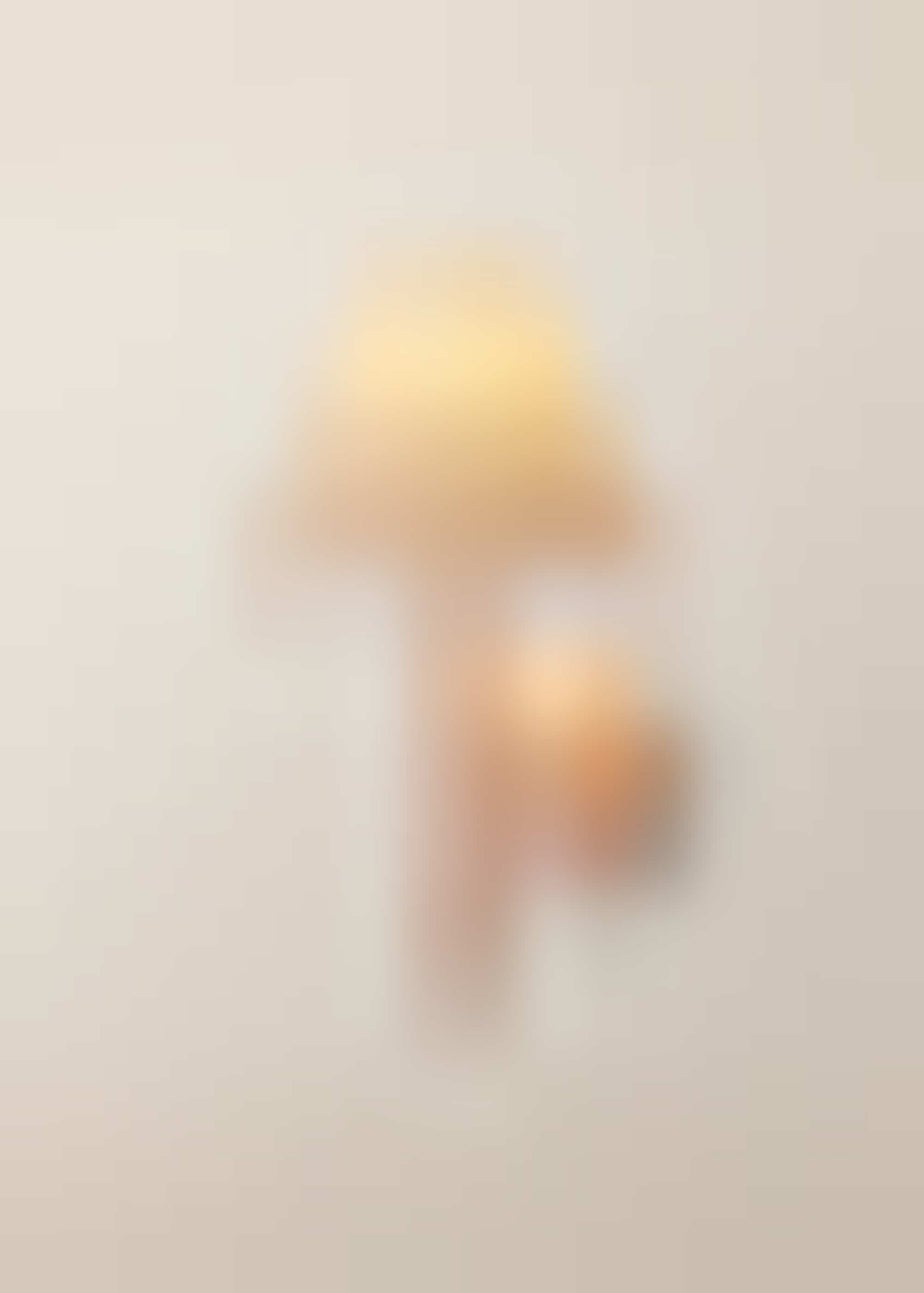 ValueLights Rose Pink Bobbin Wall Light with Scallop Lampshade