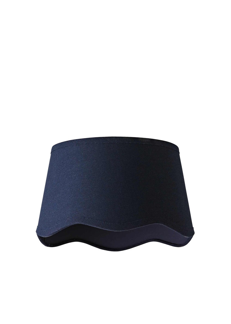 ValueLights Mabel Small Scalloped Navy Easy Fit Lampshade