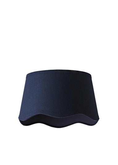 ValueLights Mabel Small Scalloped Navy Easy Fit Lampshade