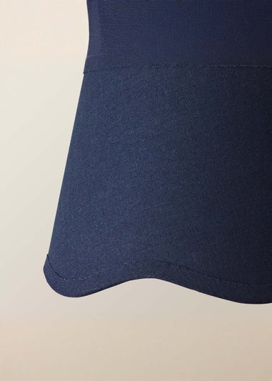 ValueLights Mabel Small Scalloped Navy Easy Fit Lampshade