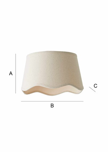 ValueLights Mabel Small Scalloped Natural Easy Fit Lampshade