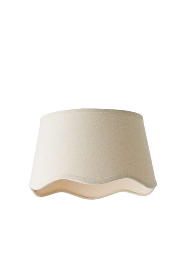 ValueLights Mabel Small Scalloped Natural Easy Fit Lampshade