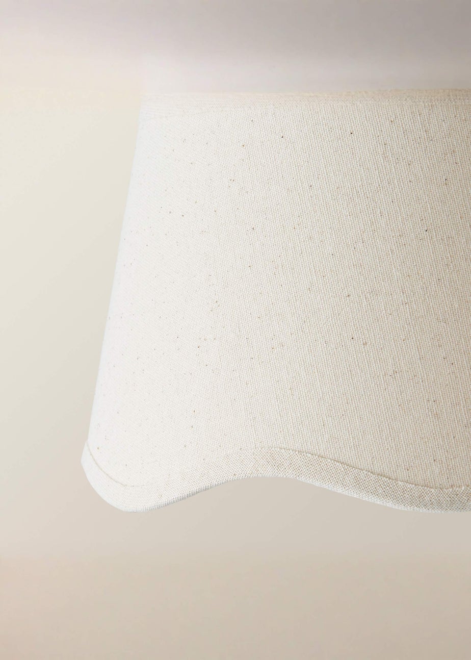 ValueLights Mabel Small Scalloped Natural Easy Fit Lampshade