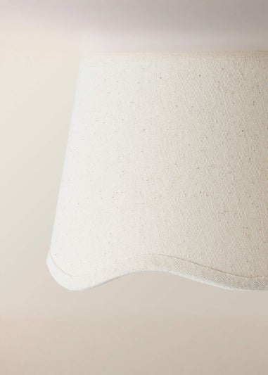 ValueLights Mabel Small Scalloped Natural Easy Fit Lampshade