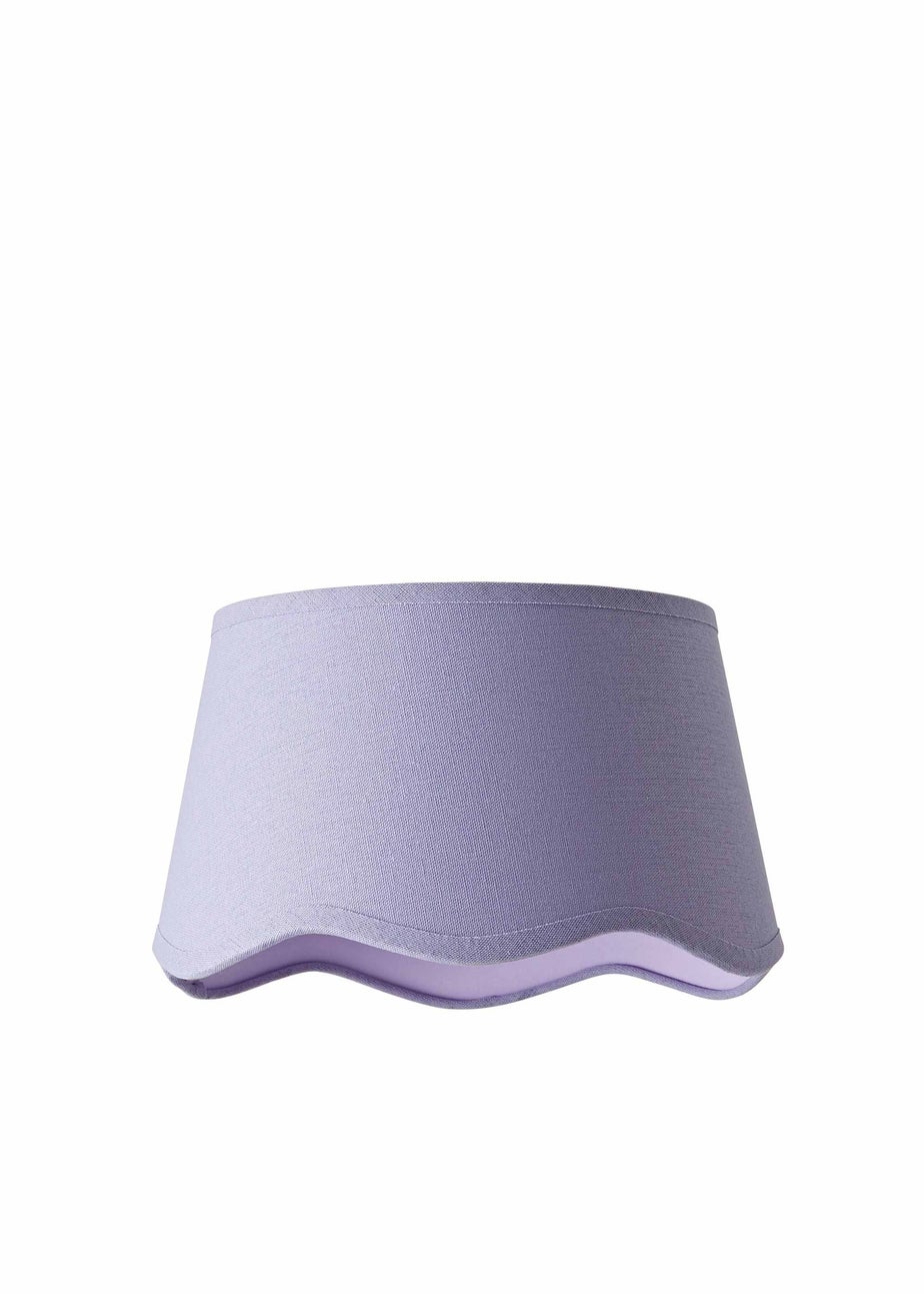 ValueLights Mabel Small Scalloped Lilac Easy Fit Lampshade