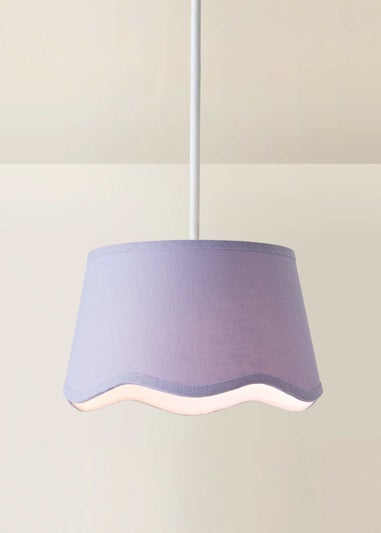 ValueLights Mabel Small Scalloped Lilac Easy Fit Lampshade