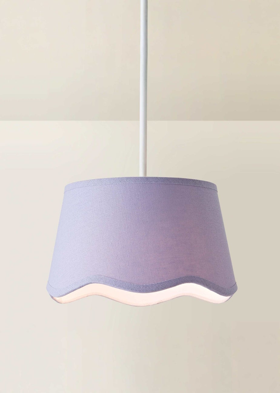 ValueLights Mabel Small Scalloped Lilac Easy Fit Lampshade