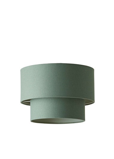 ValueLights Jodie Two Tier Sage Linen Easy Fit Lampshade