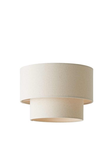 ValueLights Jodie Two Tier Natural Linen Easy Fit Lampshade
