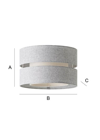 ValueLights Sophia Grey Linen Easy Fit Lampshade