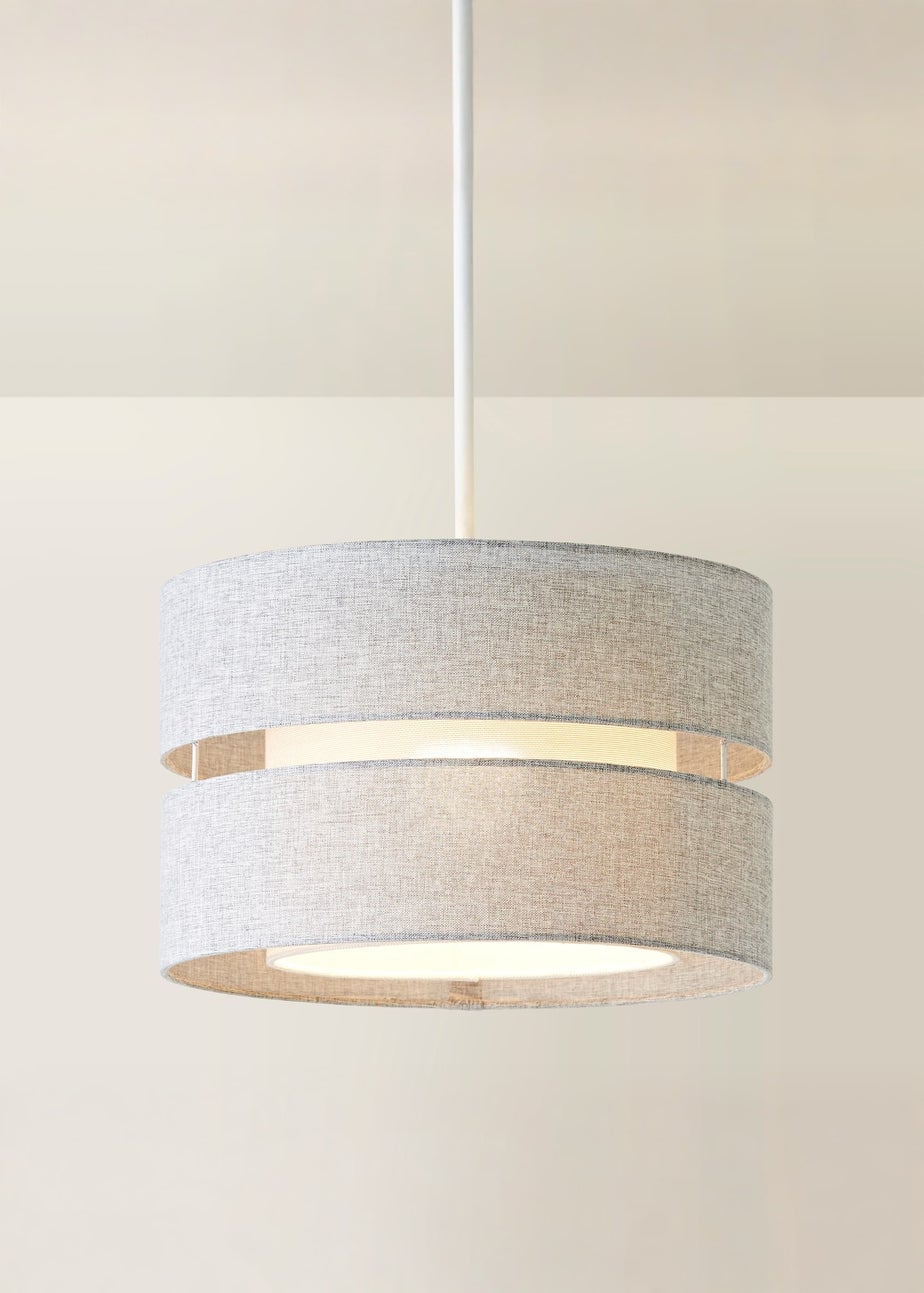 ValueLights Sophia Grey Linen Easy Fit Lampshade