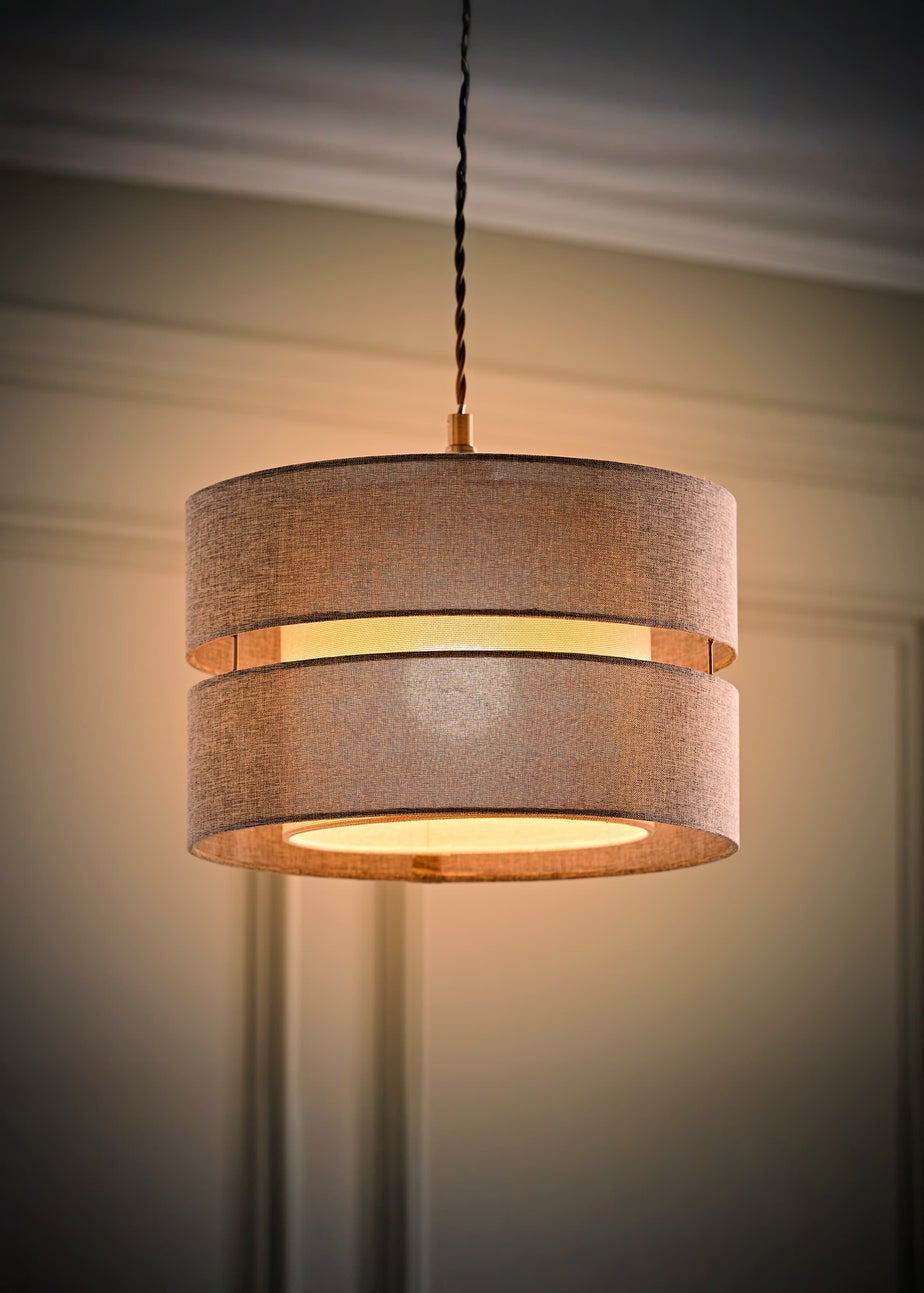 ValueLights Sophia Grey Linen Easy Fit Lampshade