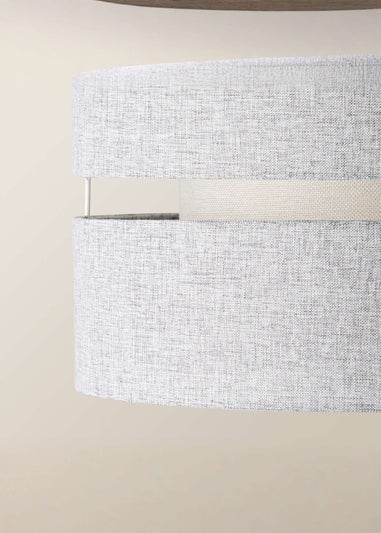 ValueLights Sophia Grey Linen Easy Fit Lampshade