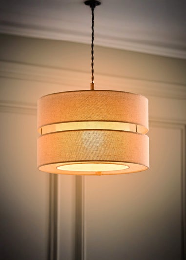 ValueLights Sophia Natural Linen Easy Fit Lampshade