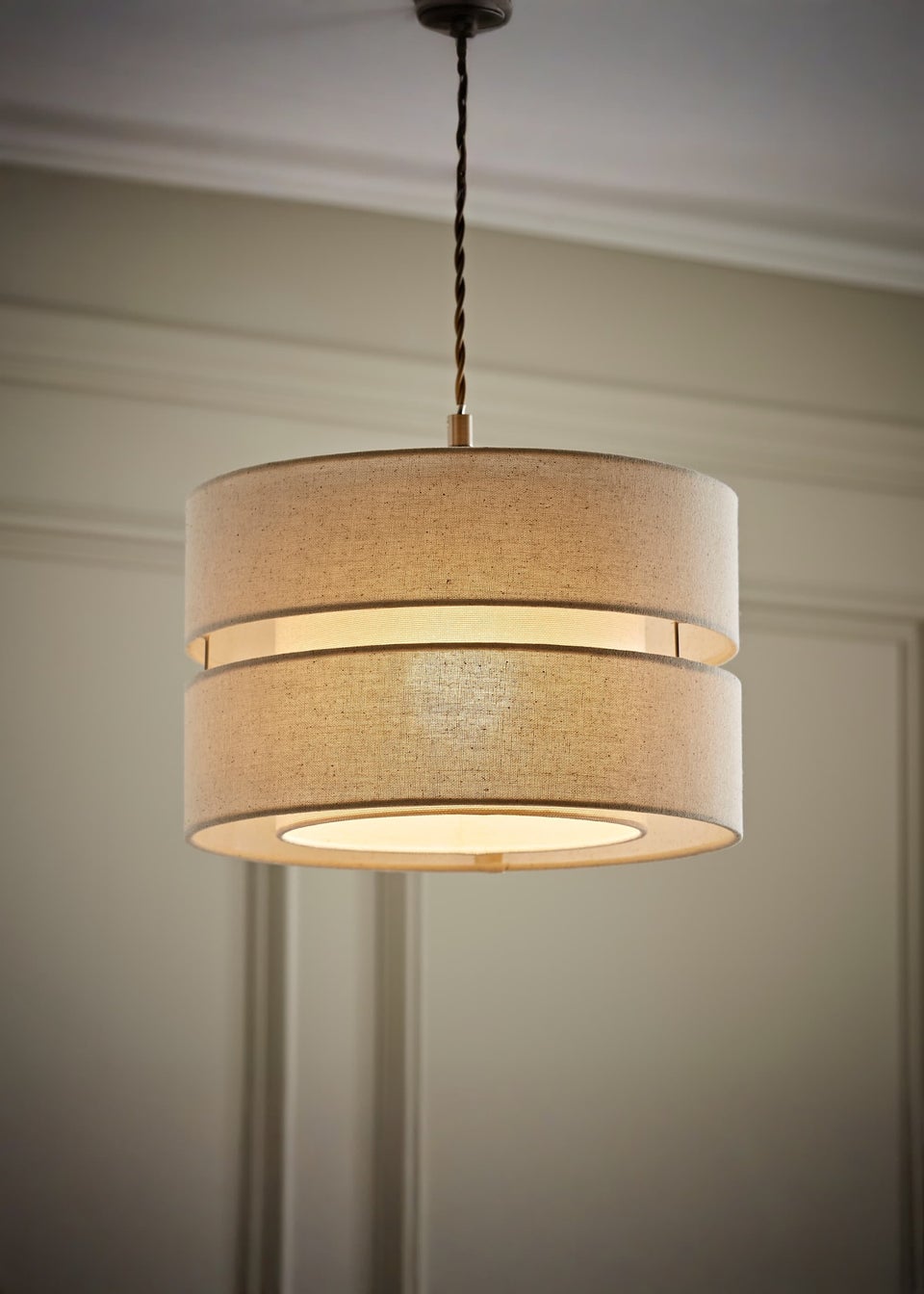 ValueLights Sophia Natural Linen Easy Fit Lampshade