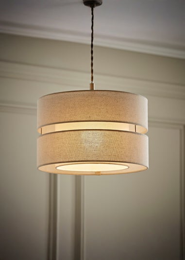 ValueLights Sophia Natural Linen Easy Fit Lampshade