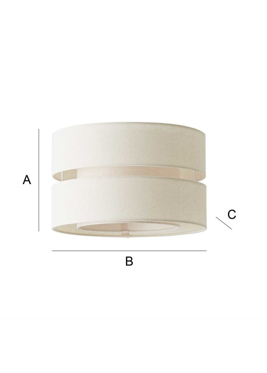 ValueLights Sophia Natural Linen Easy Fit Lampshade