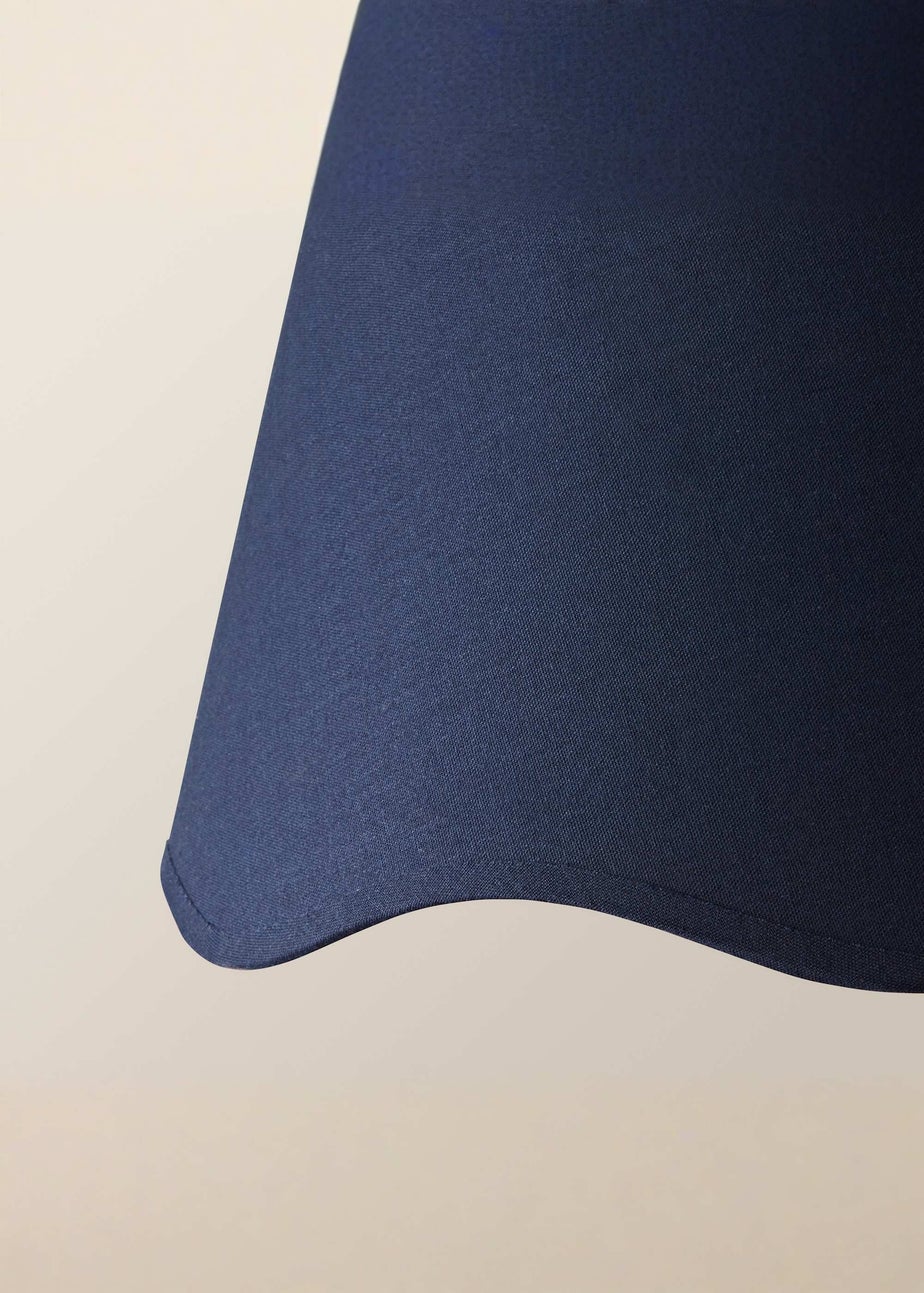 ValueLights Mabel Large Scalloped Navy Easy Fit Lampshade