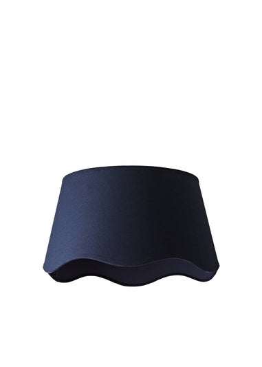 ValueLights Mabel Large Scalloped Navy Easy Fit Lampshade