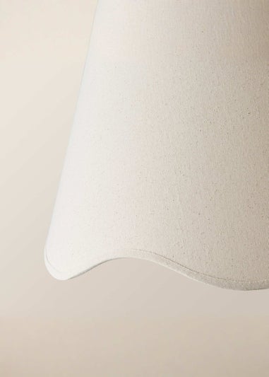 ValueLights Mabel Large Scalloped Natural Easy Fit Lampshade