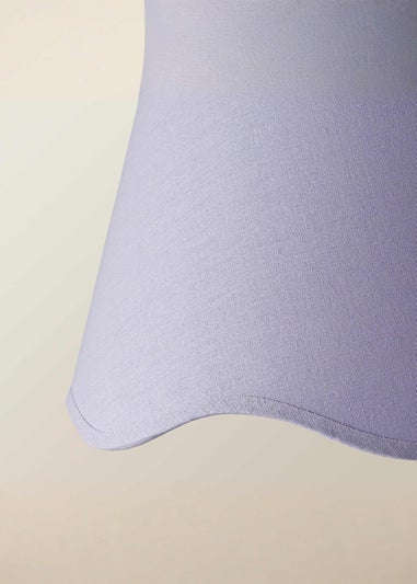 ValueLights Mabel Large Scalloped Lilac Easy Fit Lampshade