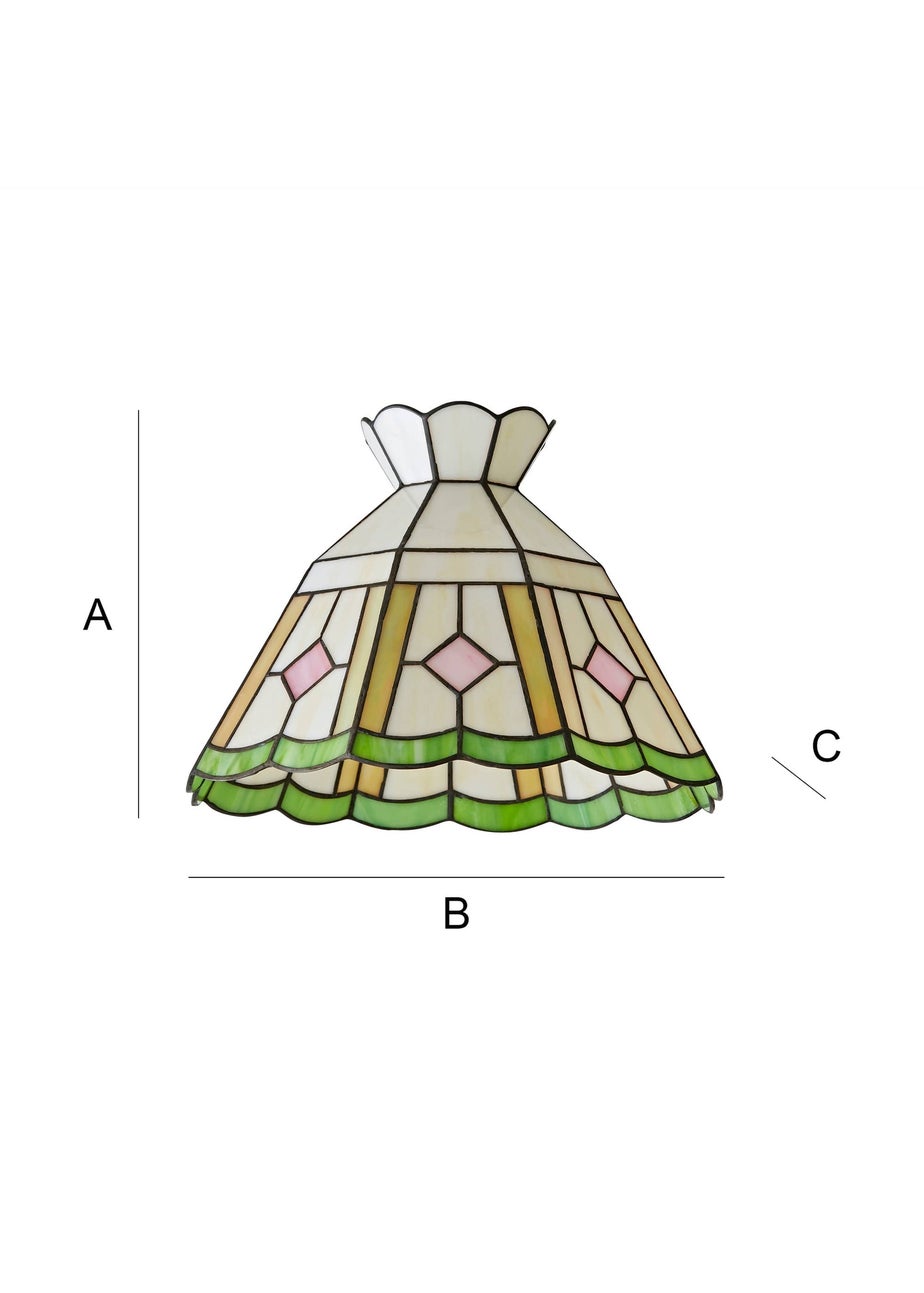ValueLights Beatrix Tiffany Glass Easy Fit Lampshade