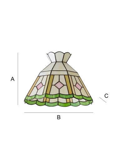ValueLights Beatrix Tiffany Glass Easy Fit Lampshade