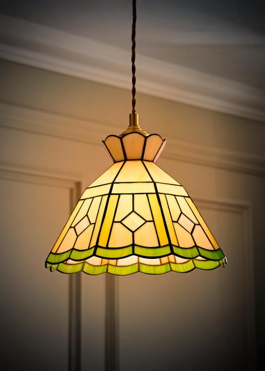 ValueLights Beatrix Tiffany Glass Easy Fit Lampshade