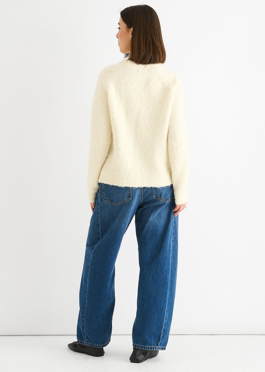 Gini London Beige Gini Logo Cozy knit jumper