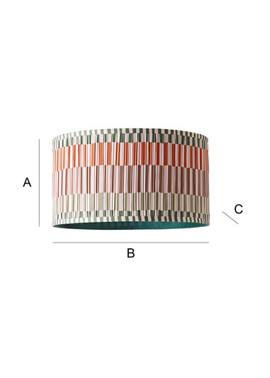 ValueLights Rae Large Multicoloured Easy Fit Lampshade