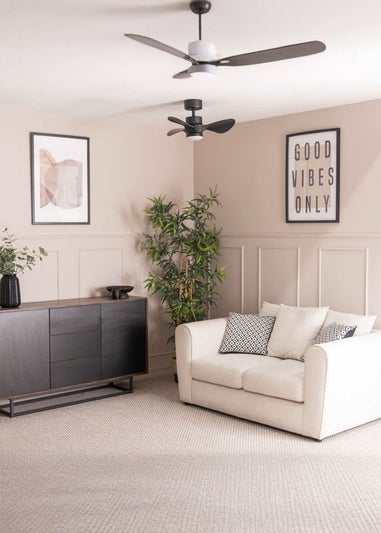 ValueLights 24 Inch Black Ceiling Fan with Remote Control Integrated LED