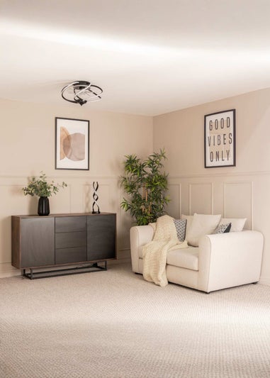 ValueLights Swirl Ceiling Fan Light with Remote Control Integrated LED