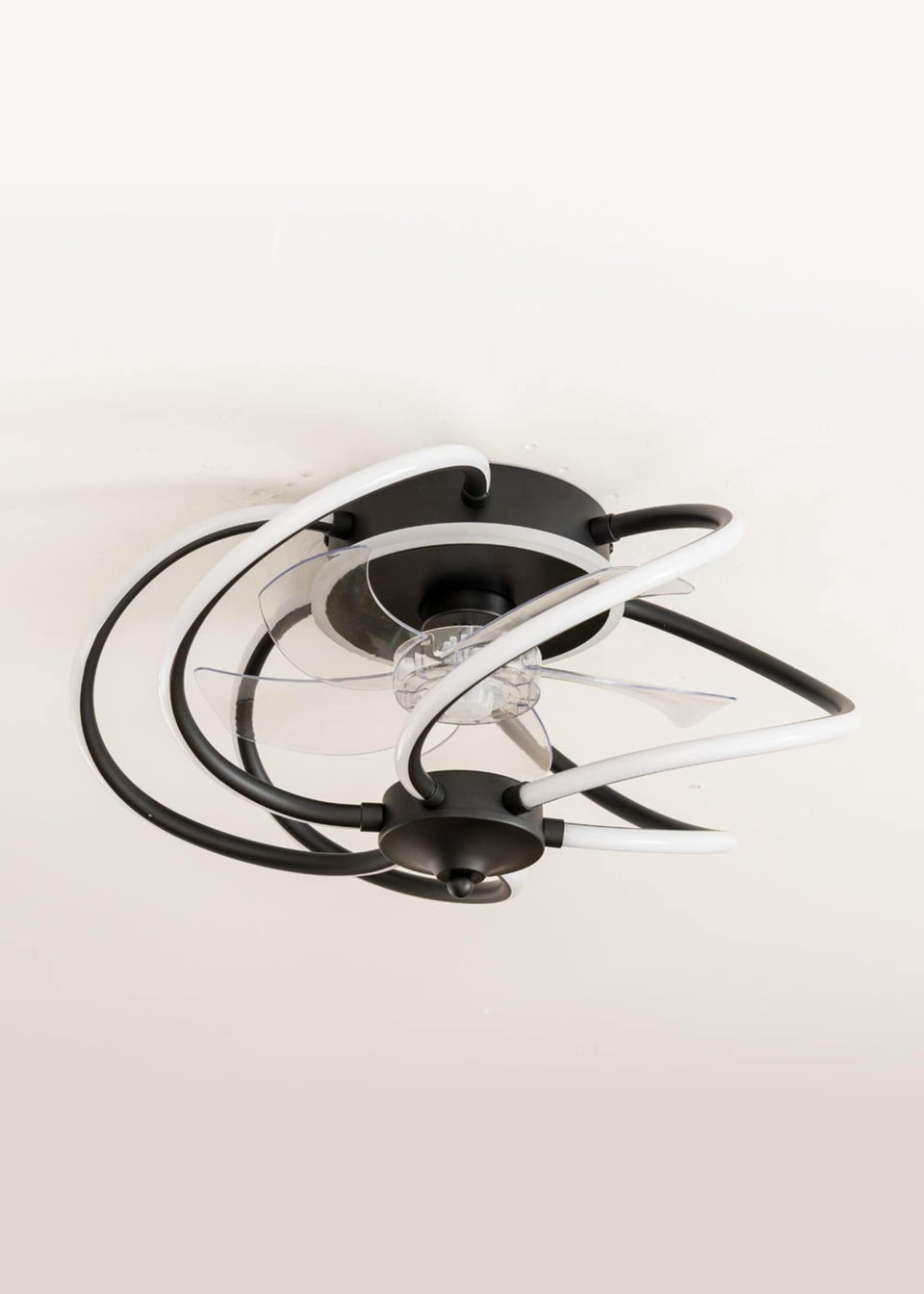 ValueLights Swirl Ceiling Fan Light with Remote Control Integrated LED