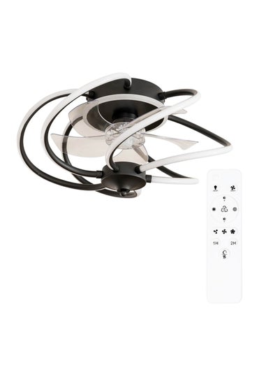 ValueLights Swirl Ceiling Fan Light with Remote Control Integrated LED