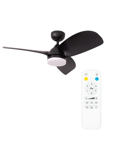 ValueLights 36 Inch Black Ceiling Fan with Remote Control Integrated LED