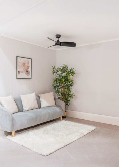 ValueLights 36 Inch Black Ceiling Fan with Remote Control Integrated LED