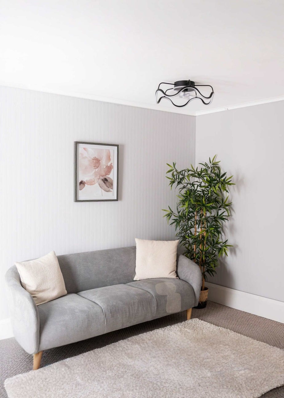 ValueLights Wave Ceiling Fan Light with Remote Control Integrated LED