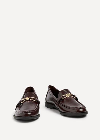 Linzi Affluent Burgundy Faux Leather Slip On Loafer