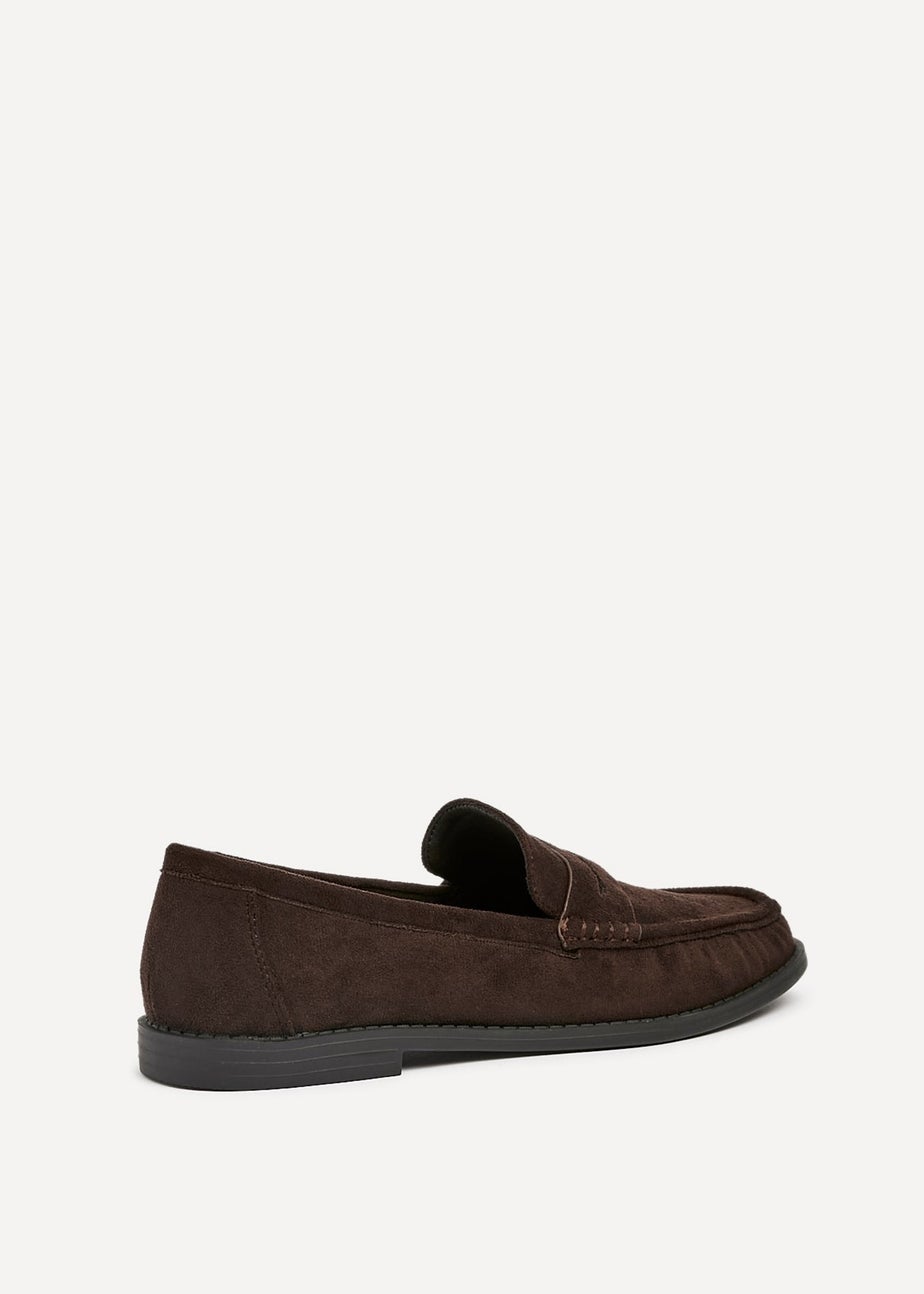 Linzi Precise Brown Faux Suede Classic Loafer